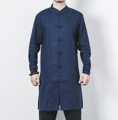 Chaqueta de Botones Lino y Algodón para Hombre - Image 7