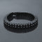 Europe and America hip hop hot 2 row bracelet men's rhinestone bracelet blingbling cross-border supply NB02 Negro