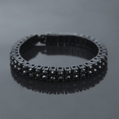 Pulsera de 2 Filas con Brillantes Estilo Hip Hop para Hombre - Image 6
