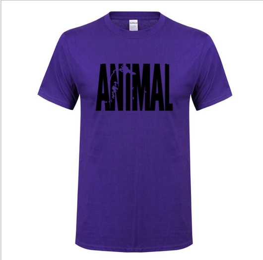 Camiseta de Algodón Puro para Hombre - Estampado Animal Alphabet, Diseño Casual de Verano - Image 13