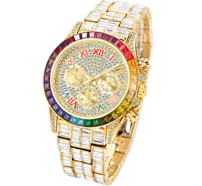Reloj de Cuarzo Diamante Arcoíris Tres Ojos - Image 13