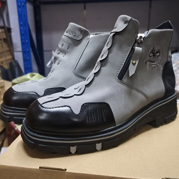 Botas Martin de Caballero Talla Grande con Cierre Lateral y Punta Redonda