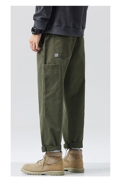 Pantalones de Trabajo Clásicos de Cintura Media Corte Recto - Image 14