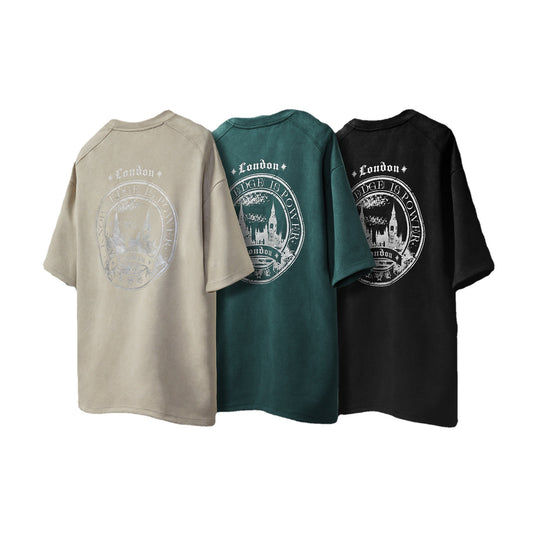Playera Holgada de Terciopelo y Cuero para Hombre - Image 2