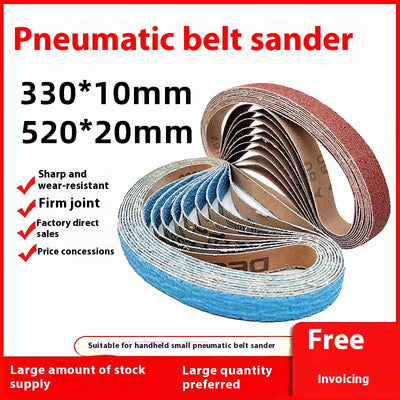 Lijadora Neumática de Banda 10x330mm para Pulido de Metales - Image 4