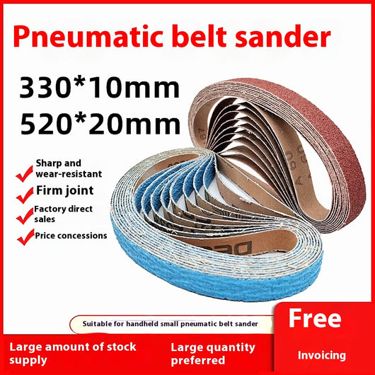 Lijadora Neumática de Banda 10x330mm para Pulido de Metales - Image 4