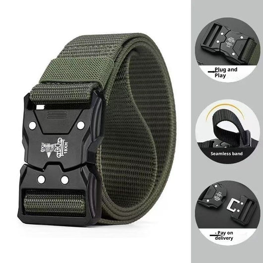 Cinturón Táctico de Lona con Hebilla de Liberación Rápida para Hombre - Image 10