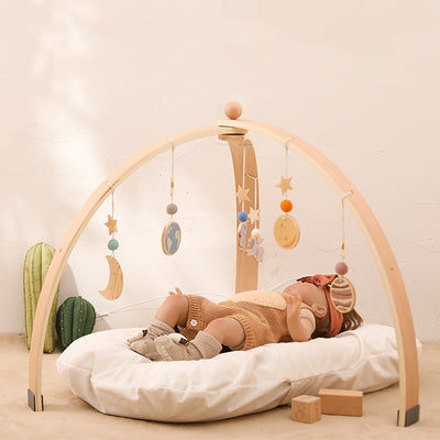 Arco de Juegos Triangular de Madera para Bebés - Gimnasio Fitness Infantil - Image 7