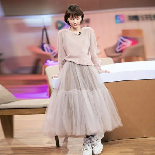 Falda Tutú Voluminosa de Tul - Diseño Elegante en Colores Sólidos - Image 7