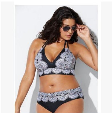 Bikini Estampado con Corte Dividido