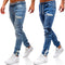 Calça Jeans Masculina Esportiva de Brim Europeu e Americano