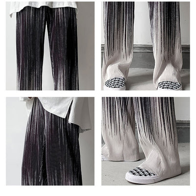 Pantalones Hombre Corte Relajado con Rayas Degradadas - Image 11