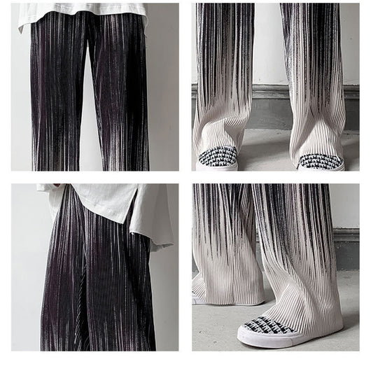 Pantalones Hombre Corte Relajado con Rayas Degradadas - Image 11