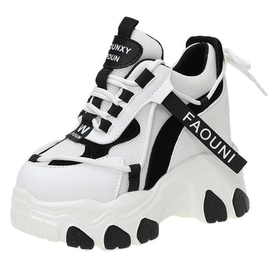 Tenis Negros para Mujer con Punta Redonda y Suela Gruesa - Image 16