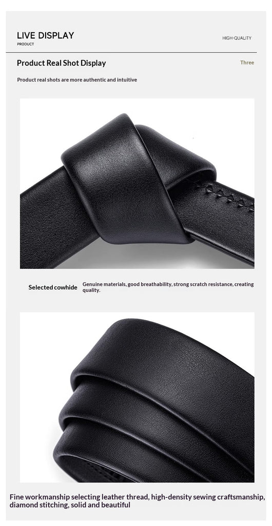 Cinturón de Cuero Genuino con Hebilla Automática para Hombre Ejecutivo - Image 7