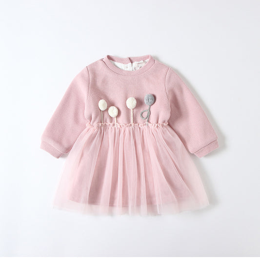 Vestido de Terciopelo para Niña Talla Plus