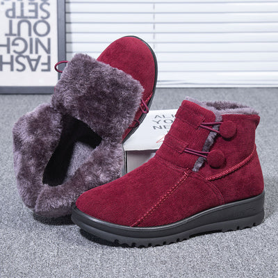 Zapatos de Algodón para Mujer con Tubo Acolchado de Terciopelo