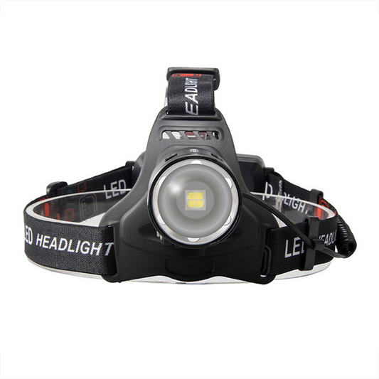 Linterna LED Frontal Recargable USB - Alcance Potente para Exteriores