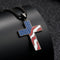 Flag Cross Necklace Negro Pendant+chain