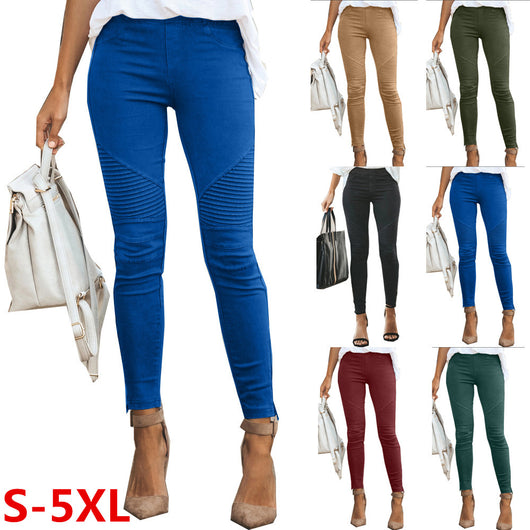 Pantalones Ajustados Elásticos para Mujer - Diseño Lápiz Moderno