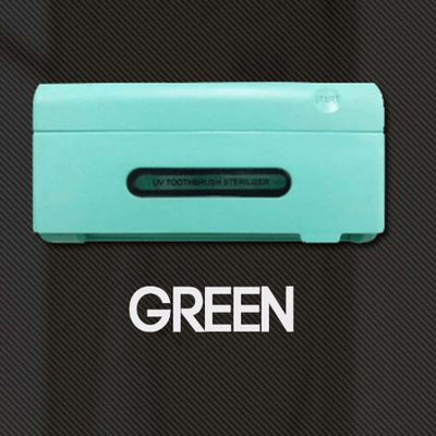 Mint green UV toothbrush sterilizer holder with a 'START' button and a display showing 'UV TOOTHBRUSH STERILIZER'. - Image 10