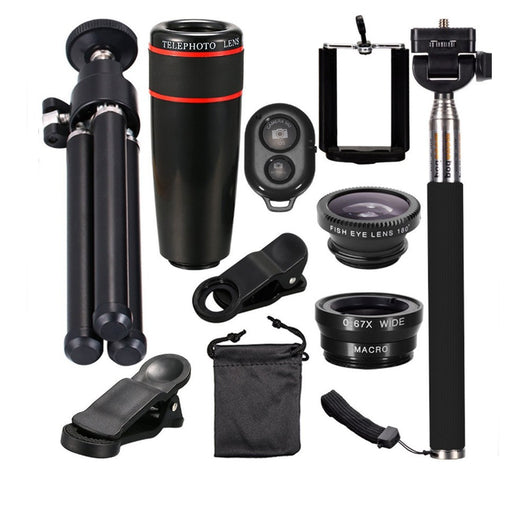 Kit de Lentes 3 en 1 con Palo Selfie: Teleobjetivo, Gran Angular, Macro y Fisheye - Image 8