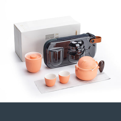 Juego de Té Portátil con Bolsa - Tetera de Cerámica para Viajes - Image 5