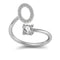 26 Letter English Rings Jewelry O Opening adjustable