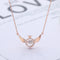 Beating Heart S925 Silver Necklace Rose Gold Angel Wings