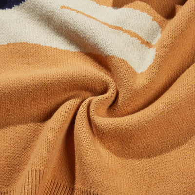 Suéter Jacquard con Diseño de Gato Cuello Redondo Unisex Trendy Oversize - Image 11