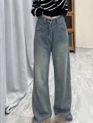 Jeans Rectos Azul Retro para Mujer - Image 9