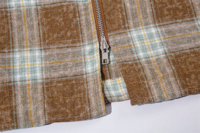 Camisa de Cuadros Bicolor Manga Corta para Hombre - Image 3