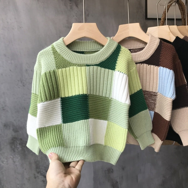 Suéter Grueso Tejido para Niños - Playera Base Holgada
