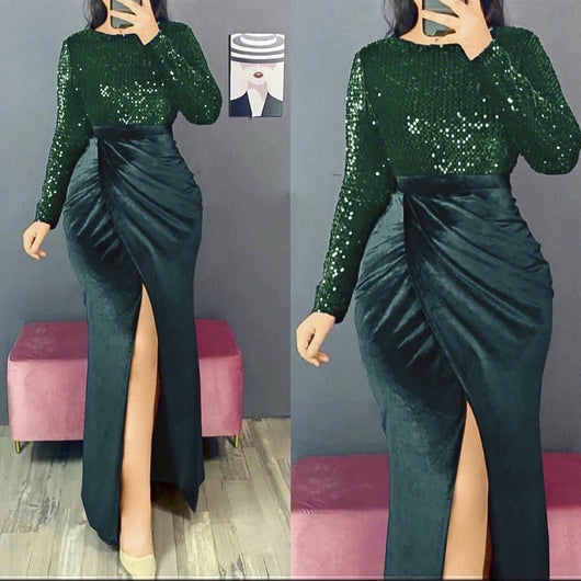 Vestido de Noche Africano con Lentejuelas para Banquetes - Image 2
