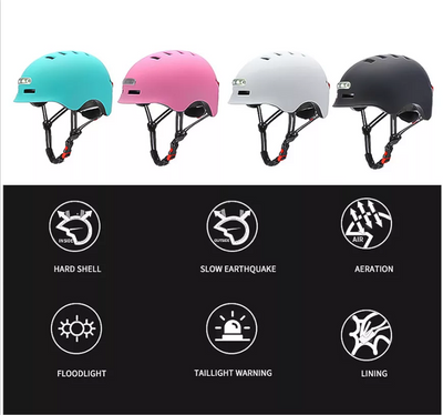 Casco Inteligente con Luz LED de Seguridad para Ciclismo y Deportes Urbanos - Image 10