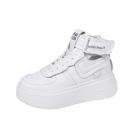 Zapatillas Deportivas Blancas con Plataforma Elevadora para Mujer