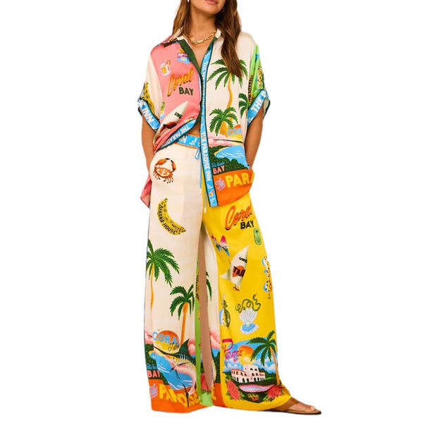 Traje Casual Dos Piezas con Estampado Suelto - Image 5