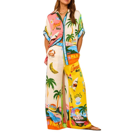 Traje Casual Dos Piezas con Estampado Suelto - Image 5