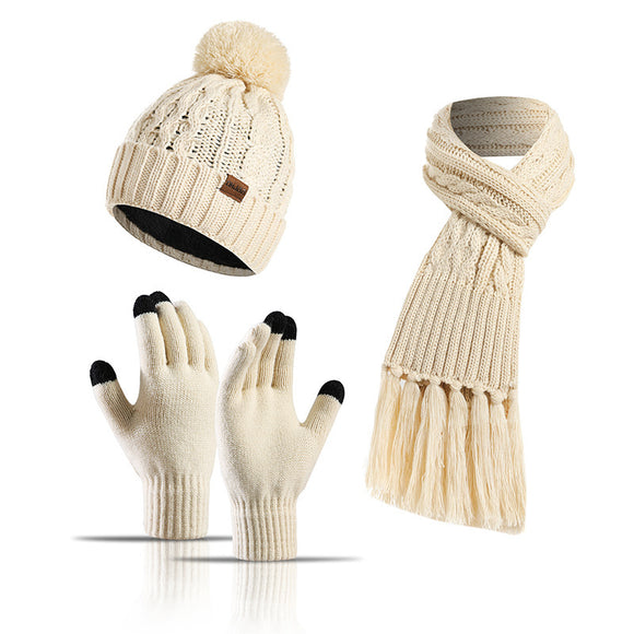 Set Invernal 3 Piezas: Gorro, Bufanda y Guantes Táctiles Aislantes