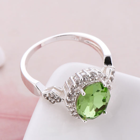 Anillo de Cristal Rojo con Temperamento y Elegancia - Image 16