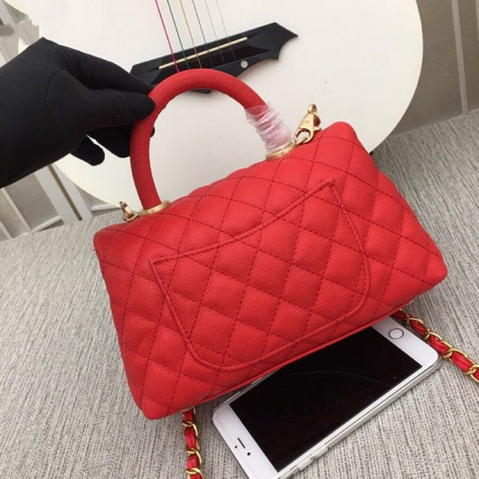 Bolso Bandolera de Cuero Caviar con Patrón de Cadena Diamante - Image 33