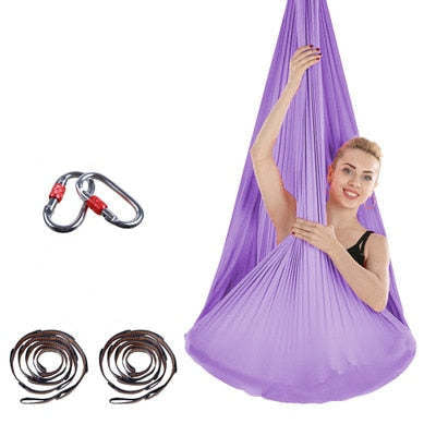 Hamaca Aérea Elástica para Yoga y Ejercicio en Casa - Image 6