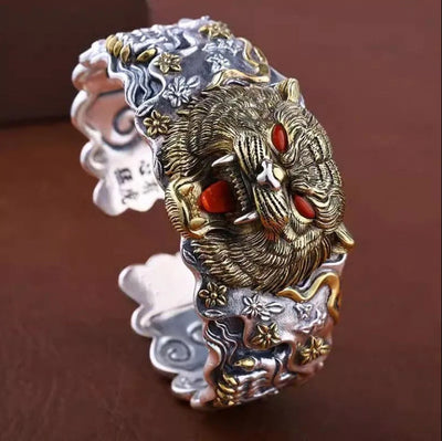 Pulsera Tigre Chino Estilo Audaz con Presencia Dominante - Image 3