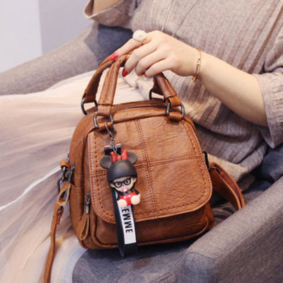 Mochila de Cuero Suave Multifuncional - Diseño Minimalista y Versátil - Image 5
