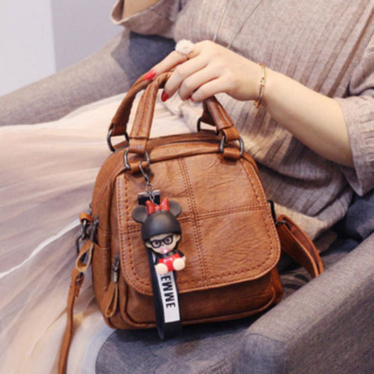 Mochila de Cuero Suave Multifuncional - Diseño Minimalista y Versátil - Image 5