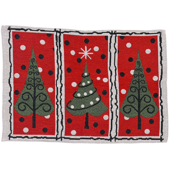 Manteles Individuales de Tela Tejida para Decoración Navideña