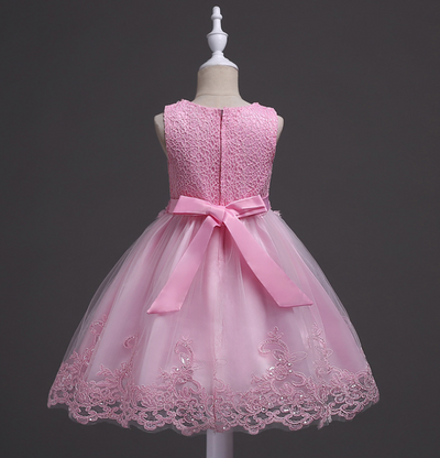 Vestido de Princesa para Niñas - Diseño Floral Elegante para Bodas y Celebraciones - Image 3