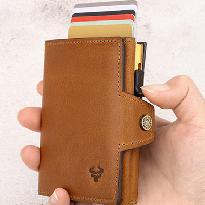 Monedero de Cuero Crazy Horse Premium