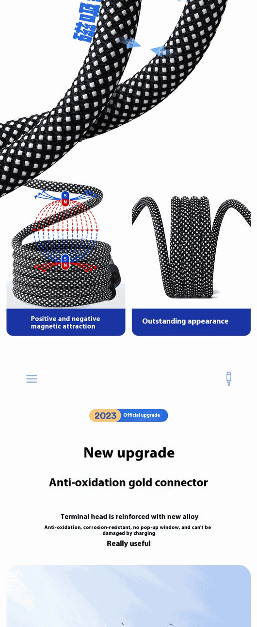 Soporte Magnético con Cable de Datos Portátil Magic Rope - Image 17