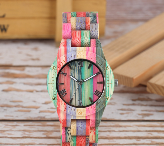 Reloj de Pareja en Madera de Bambú Teñida - Image 14